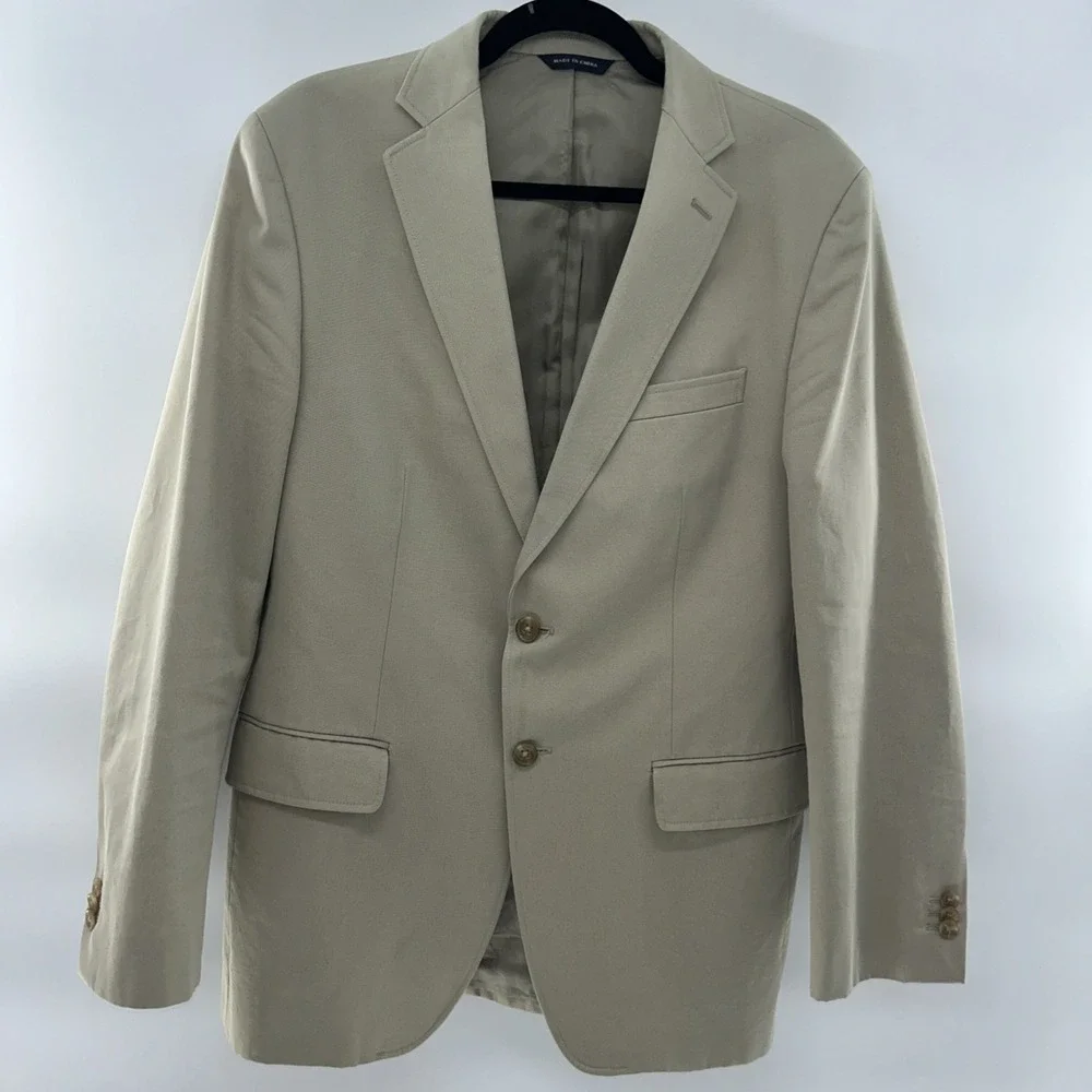 Men's Banana Republic Tessuti‎ Sondrio Modern Fit Blazer Sz 40 R Khaki Italy